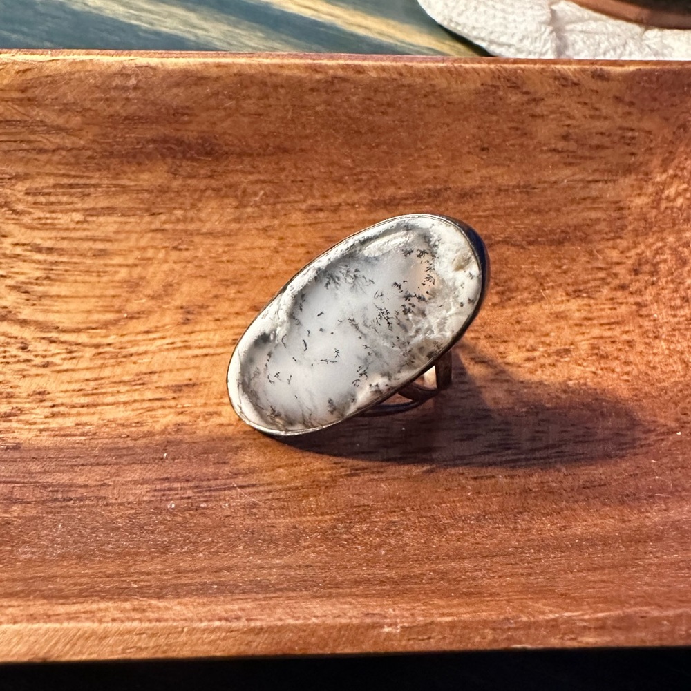 Moss Agate ring, size 8.5